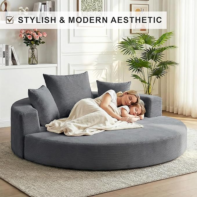 Casaphoria 67'' Wide Convertible Sofa BedLarge Fold-Out Floor Couch with Comfy Back PillowsMulti-Functional Sleeper for Living RoomGuestStudio(Gray)
