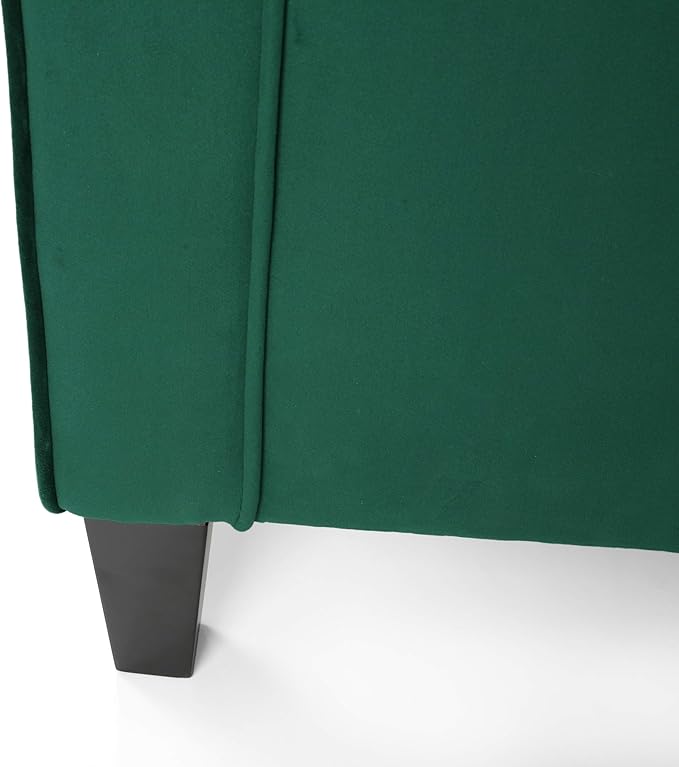 Christopher Knight Home Rachel Contemporary Velvet Club Chair Green Dark Brown