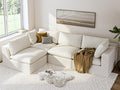 ARSURA 106” Cloud Couch for Living Room | L-Shaped Boneless Couch | Modular Sectional Couch | Corduroy Off-White