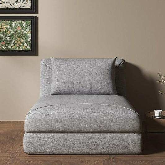 Artdeco Home Convertible Chair Bed 29 W Fold Sofa Bed with 1 Matching Pillow for Small Space Living Room and Apartment (Polyester Moonlight)