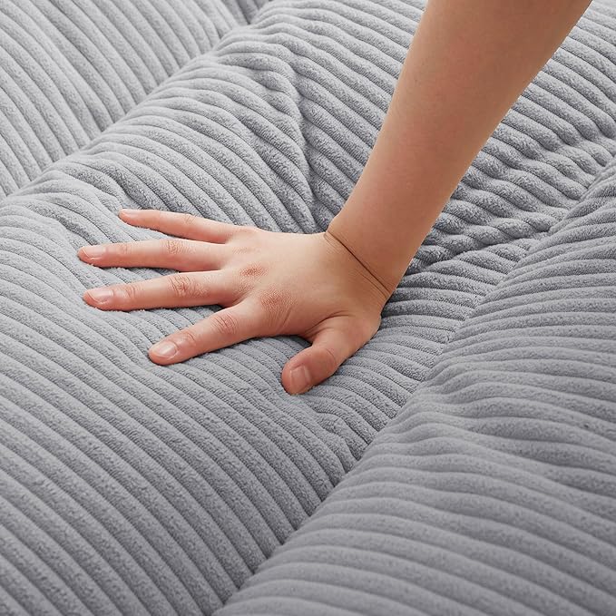 Convertible Futon Sofa Bed 72 Loveseat Couch with 3-Level Adjustble Backrest Modern Futon Loveseat Sofa for Living Room Apartment Light Grey