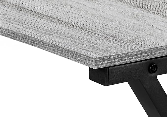 Computer Desk Home Office Corner 55 l L Shape Work Laptop Grey Laminate Black Metal Contemporary Modern