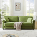 82.48 Velvet Upholstered Sofa Couch3 Seater Couch Loveseat Sofa Furniture Comfy Couches for Living Room Bedroom Small Space (Green)