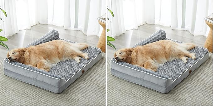BFPETHOME Orthopedic Dog Bed for Large Dogs-Big Waterproof Sofa Dog Bed with Removable Washable Cover Washable Pet Bed with Waterproof Lining and Nonskid BottomPet Bed for Large Dogs (Pack of 2)