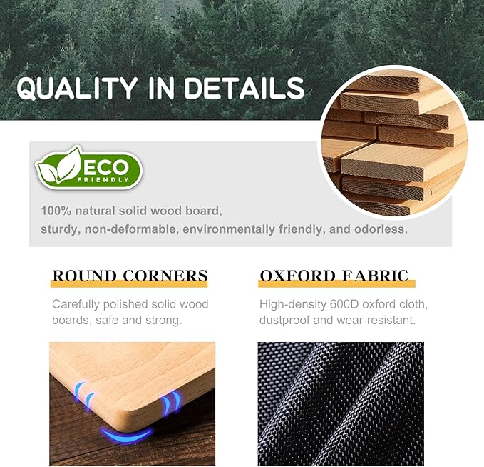 Sleeper Sofa Support Board 48''x36'' Twin Size Heavy Duty Solid Wooden Mattress for Pull Out Sofa Bed Foldable Design Bunkie Board Couch Accessories Enhanced Weight-Bearing Capacity