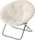 Urban Lifestyle Faux Fur Saucer Chair White