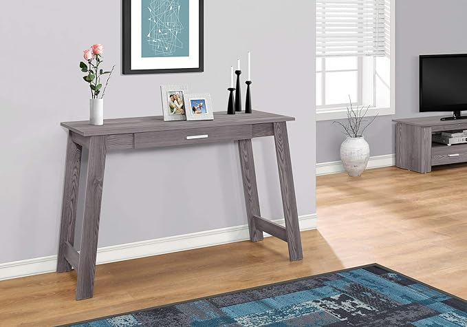 Computer Desk Home Office Laptop Storage Drawers Work Grey Laminate Contemporary Modern