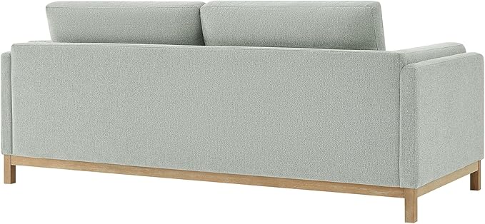 Modway Roscoe 81 Inch Fabric Sofa in Mist - Comfortable Upholstered Deep Seat Couch for Living Room Apartment or Office Seating