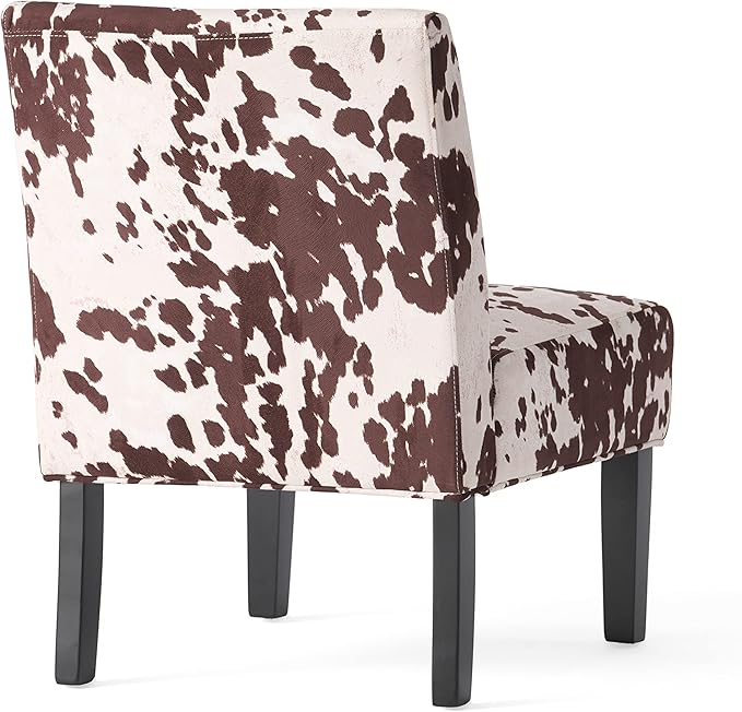 Christopher Knight Home Kassi Fabric Accent Chairs 2-Pcs Set Milk Cow