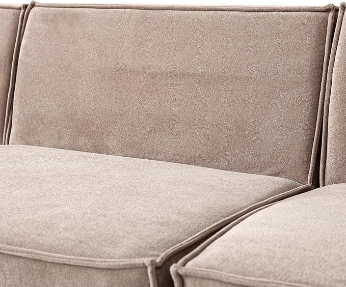 Modular Sectional Sofa Couch118.62 Oversized U Shaped Cloud Couch with 2 OttomansMinimalist 5 Seater Sofa Wide Deep Seat Convertible Couches for Living Room OfficeBrown