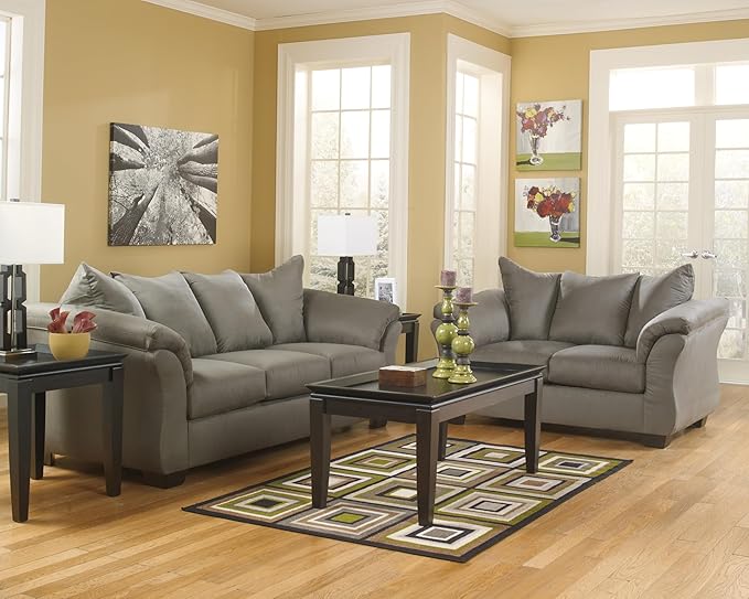 Signature Design by Ashley Darcy Casual Plush Sofa Grayish Brown