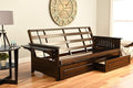 Kodiak Furniture Phoenix Futon in Espresso Finish with Storage Drawer