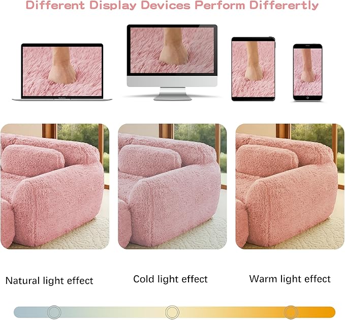 80.3 loveseat Sectional Couches for Living Room - Cloud Modular Couch Boneless Plush Sofa with Deep Seat &amp Support Pillow - Pink