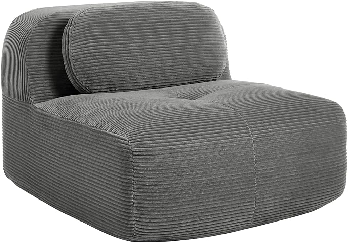 Modular Sectional Sofa Cloud Couch Middle Seat Armless Seat Grey