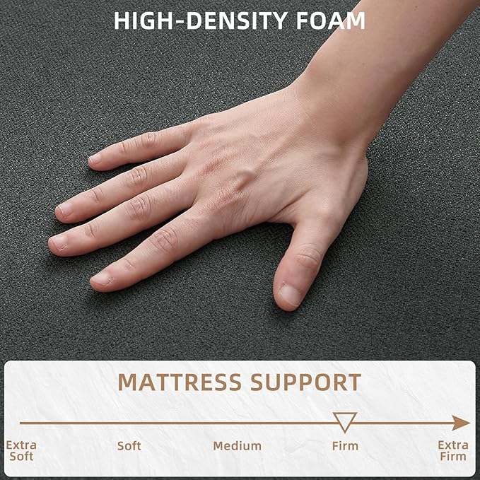FILUXE Convertible Folding Sofa Bed - Sleeper Chair with Pillow Modern Linen Fabric Floor &amp Futon Couch Foldable Mattress for Living Room/Dorm/Guest Use/Home Office/Apartment Queen Size Dark G