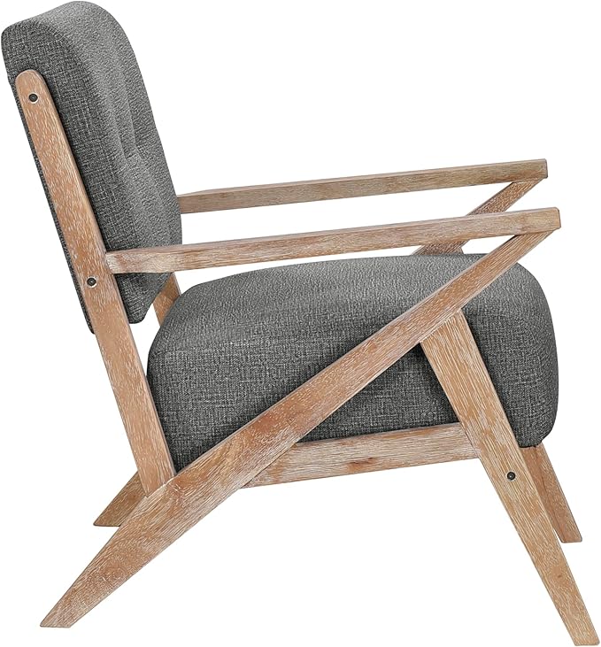 Lexicon Lhasa Fabric Accent Chair Dark Gray