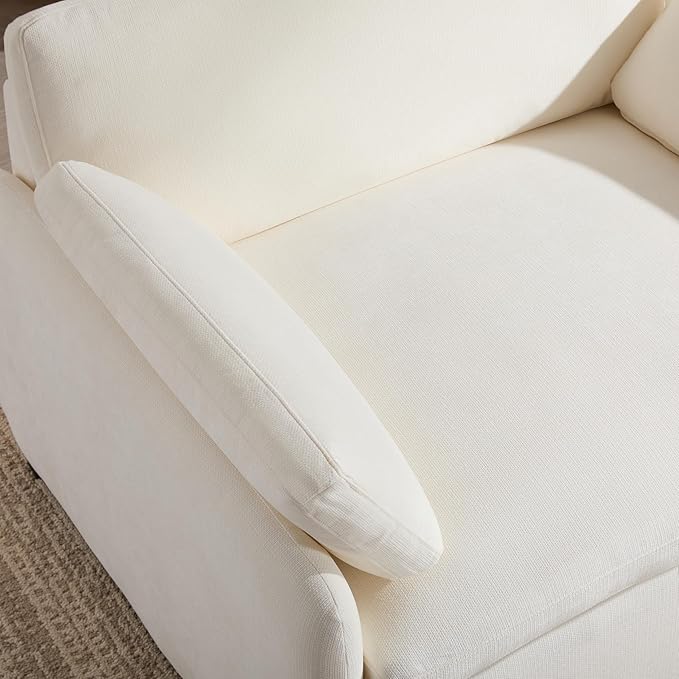 50 Oversized Single Sofa Chair with Wide and Deep Seat Color Blocking Chenille Accent Chair Cozy Upholstered Cloud Cushion Reading Armchair with Pillows for Living Room Apartment and Bedroom