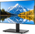 5Rcom Universal Swivel TV Stand for 27-60 inch Curved/Flat Screen TVs Table Top TV Base Replacement Holds up to 88 lbs Height Adjustable TV Stand Mount with Tempered Glass Base MAX VESA 400x400mm