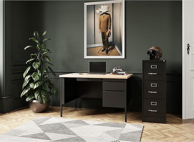 Lorell Fortress Series 48 Right Pedestal Desk - 48 x 29.5 x 30