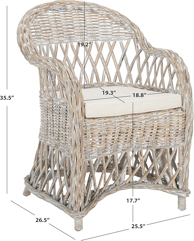 Safavieh Home Collection Inez Natural Wicker Club Chair