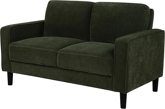 Coaster Home Furnishings - Ruth - Fabric - Upholstered Loveseat with Slim Track Arms Attached Cushions Angled Legs - Transitional Style - Living Room - 54-Inch - Matcha - 511215