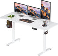 BIZUM Electric Standing Desk 63 x 24 Inch Computer Desk-Gaming Desk White Home Office Desks Height Adjustable Memory Stand Up Computer Workstation