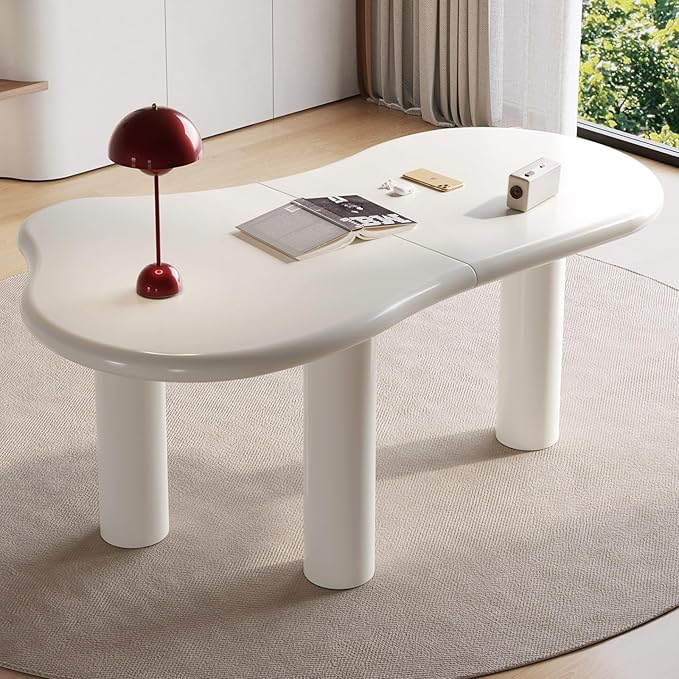 Irregular Home Office Desk Multifunctional Home Office Desk Living Room Coffee Table Modern Irregular Desk with Three Support Legs
