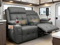 Reclining Loveseat 55.1 RV PU Leather Wall Hugger Recliner Love Seats Sofa with Charging Station Removable Armrest Cup Holder Double Recliners Couch Manual Love Seat for Living Room