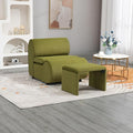 House Hold Accent Chair with Ottoman Cushioned deep seat no armrest Accent Single Lazy Chair for Living Room