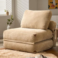 ovios Folding Sofa Bed Foldable Sleeper Chair Floor Futon Comfy Portable Convertible Fold Out Lounge Chairs for Living Room Bedroom Beige