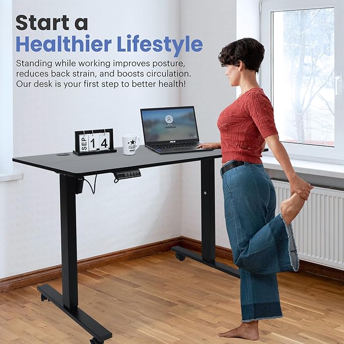 AJP Distributors Raising Desk Gaming Table with Smart Control for BedroomGamingOffice