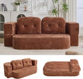 78.7 W Boneless Cloud Loveseat Sofa 2 in 1 Convertible Floor Folding Couch Bed No Assembly Compressed Foam Lounge Sofa Sleeper for Dorm Apartment Office Bedroom Living Room Small Spaces