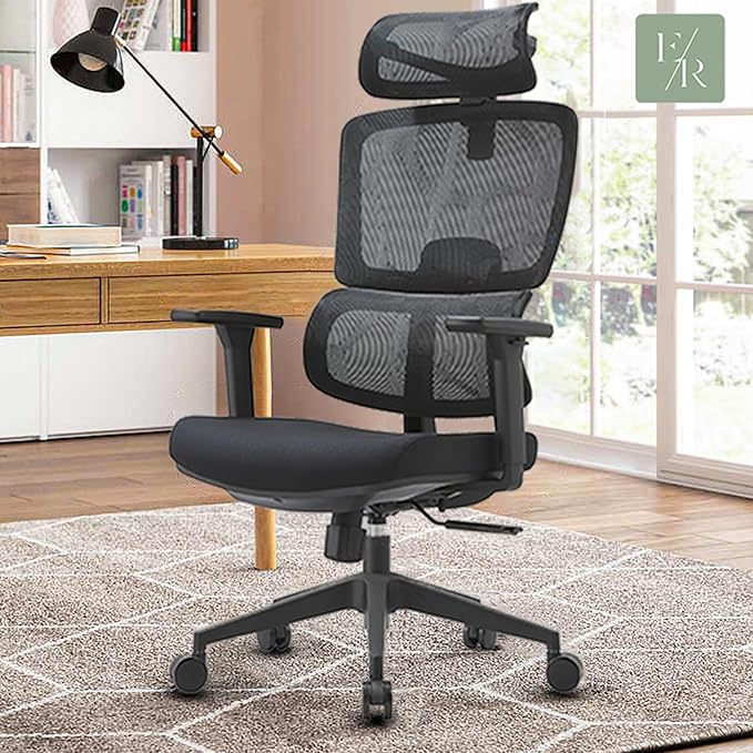 Premium Mesh Executive Home Office Desk Chair with Ergonomic Lumbar Black