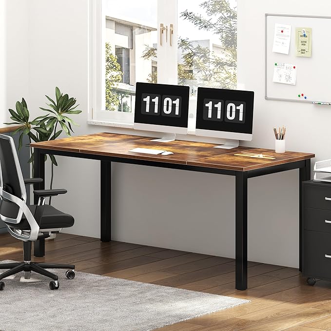 Need Large Computer Desk 70.8 x 31.5 inches Conference Table Large Office Desk Writing Table Workstation for Home OfficeRustic Brown AC3FB-180-ND