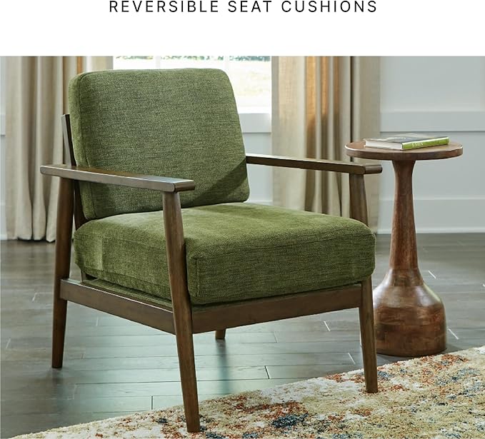 Signature Design by Ashley Bixler Mid-Century Modern Upholstered Showood Accent Chair Green