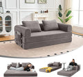 79 Convertible Sofa Bed 5-in-1Boneless Couch for Living Room with 2 Pillows Corduroy Folding Sleeper Sofa Bed Boneless Cloud Loveseat Futon Sofa Bed for Living Room Bedroom LoungeDark Gray