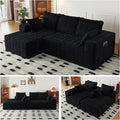 96 Cloud Sectional Couch with L-Shape Chaise4 Seat Modern Modular Sofa with Side PocketsUpholstered Couches for Living Room Bedroom Boneless CouchNo Assembly Required
