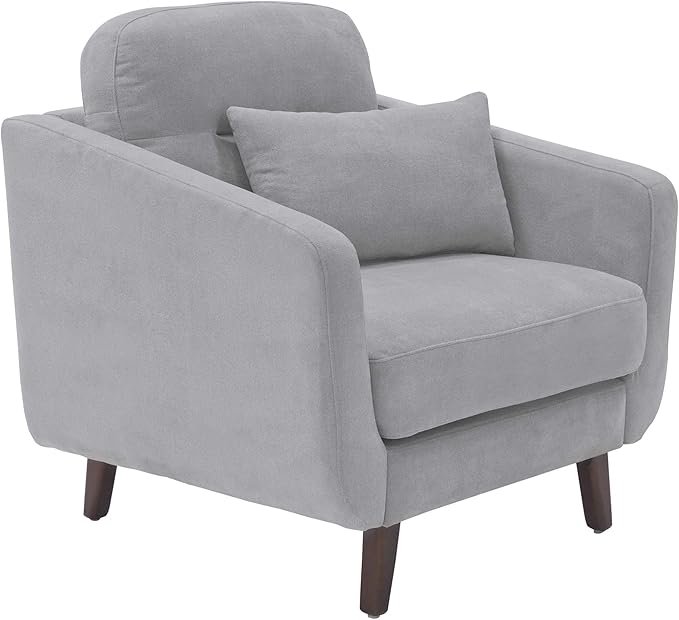 Serta Sierra Living Room Sofas Modern Design Microfiber Upholstered Couch Ideal for Smaller Spaces Arm Chair Smoke Gray