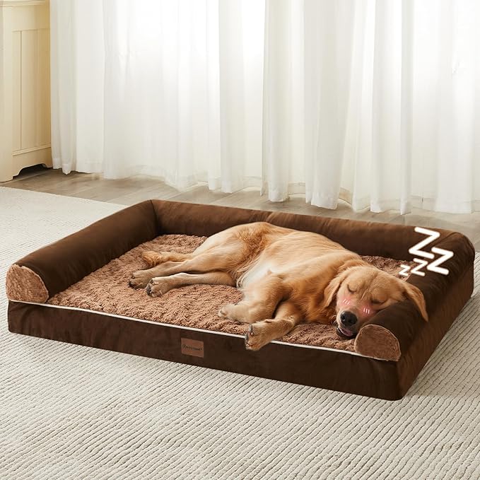 BFPETHOME Dog Beds for Large Dogs Orthopedic Dog Bed for Medium Large DogsBig Waterproof Couch Pet Bed with Removable Washable Cover