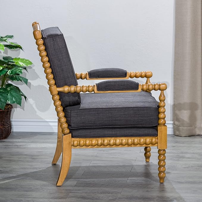 DTY Indoor Living Silverthorne Spindle Chair Weathered Oak Charcoal