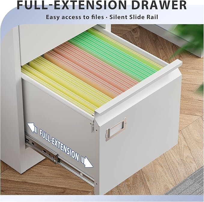 4 Drawer File Cabinet Filing Cabinets for Home Office Metal Vertical File Storage Cabinet with Lock Locking File Cabinet for A4 Legal/Letter 15 W x 17.7 D x 50.1 H Assembly Required