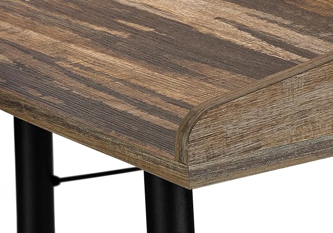 Computer Desk Home Office Laptop Storage Shelves 48 l Work Brown Laminate Black Metal Contemporary Modern NX505