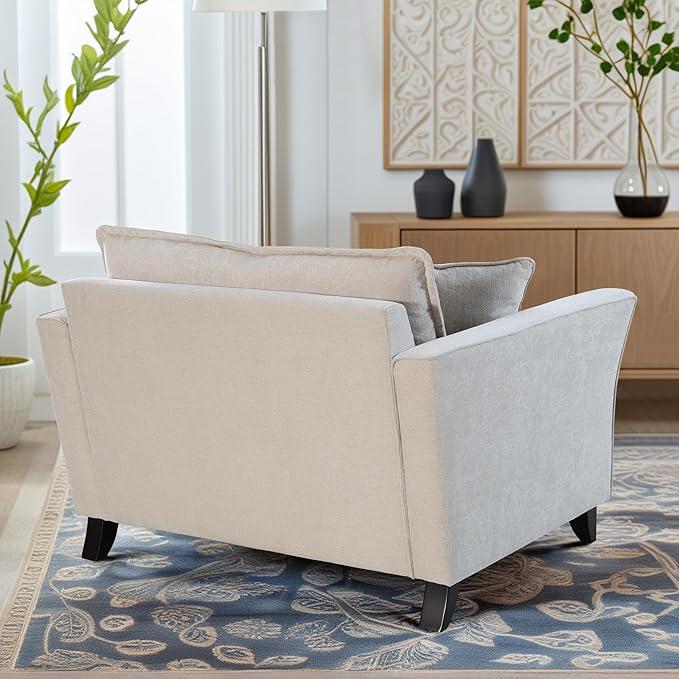 ERYE Living Room Accent Chair Modern Chenille Upholstered Wider Seat Cushion Leisure Armchair W/2 Pillows and Removable Cover for Home ApartmentBedroomOffice