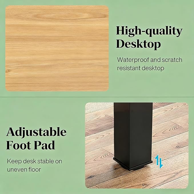 78 Inch Long Computer Desk 2 Person Executive Office Desk Extra Large Double Workstation Simple Study Student Writing Table for Home Office (Walnut+Black)