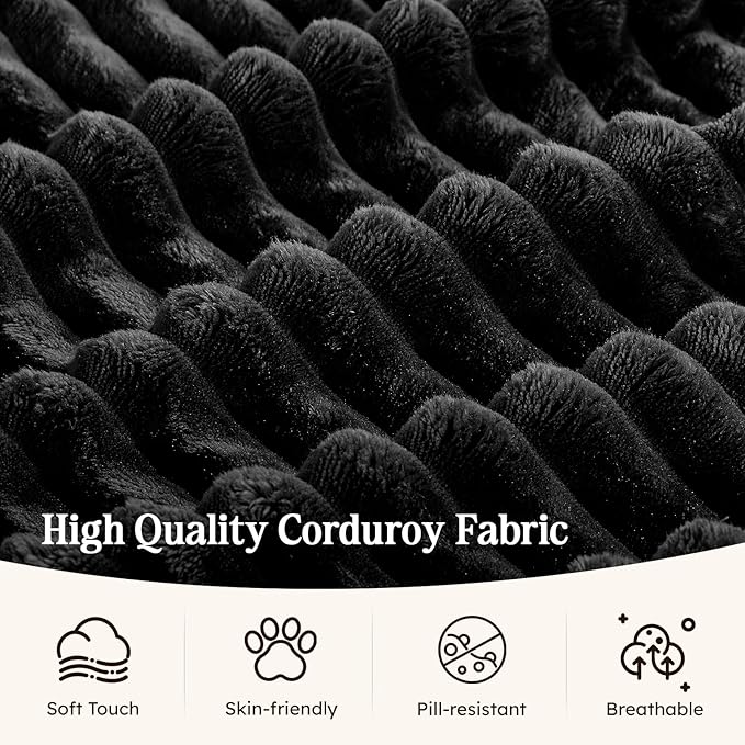 78.7IN Folding Sofa Bed - Convertible Sleeper Sofa Couch with Removable Pillows 3 Seater Couches Bed for Living Room Bedroom Apartment No Assembly Required Freestanding Corduroy Black