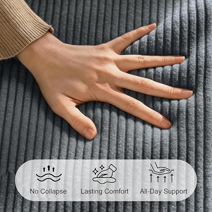 55 Futon Sofa Bed 4‑in‑1 Convertible Sofa Bed Folding Boneless Couches for Living Room Fold Out Small Foldable Loveseat Floor Sleeper Comfy Mattress Lounge Space‑Saving Grey