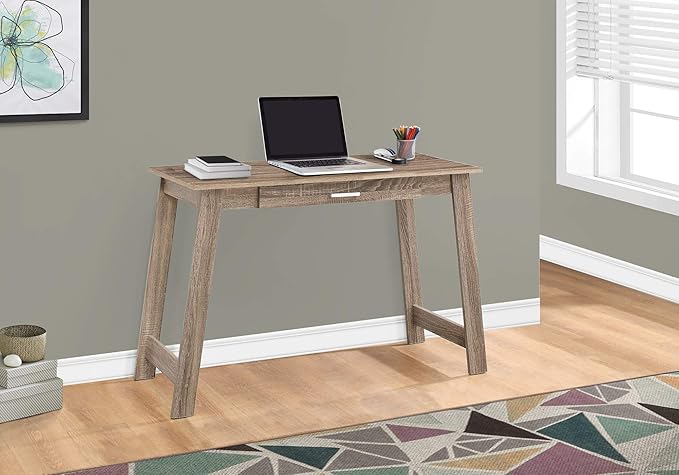 Computer Desk Home Office Laptop Storage Drawers Work Brown Laminate Contemporary Modern