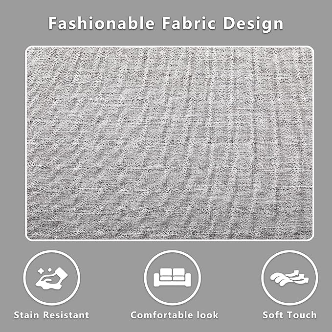 Fabric Recliner Chair for Living Room Furniture SetManual Reclining Couch Gray for Small Space/Rv Wall Hugger Single Recliner/Home Theater Seating for House/Office(Chair)