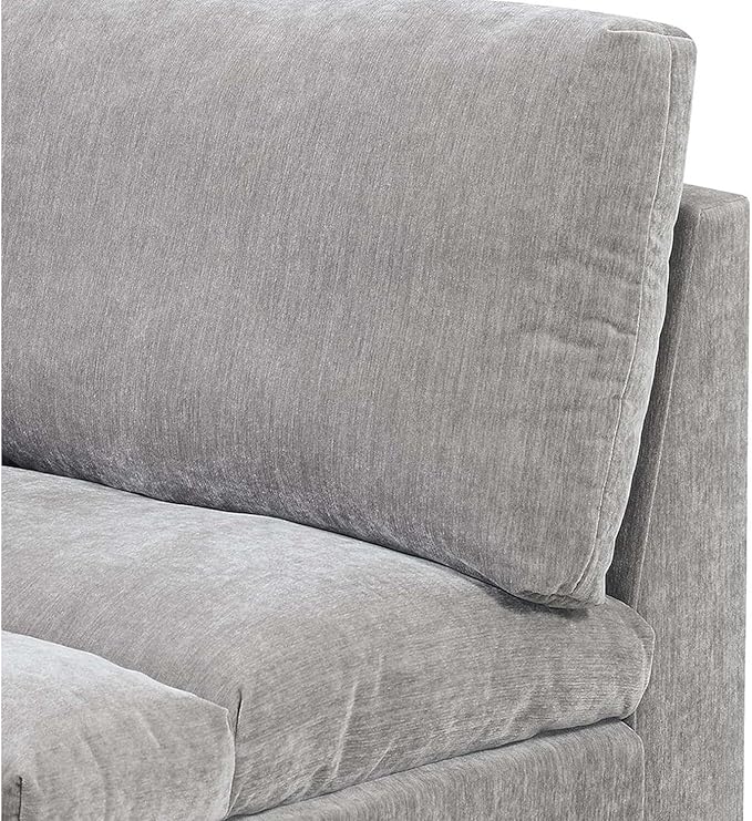 Corner Chair Modular Armchair - Plush Comfort Living Room Seating - Gray