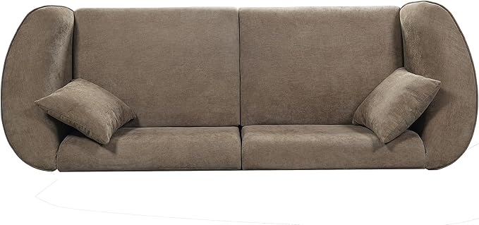 Christopher Knight Home Sabbo 87.50 Modern Sofa Couch Wooden Home Sofa Living Room Oversized Cloud Couch for Bedroom Home Office Brown